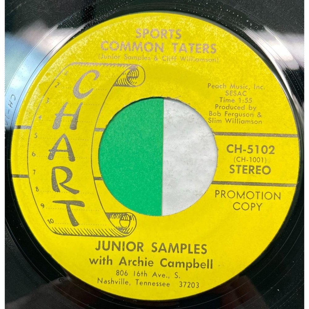 Junior Samples with Archie Campbell Sports Common Taters 45 Comedy Promo